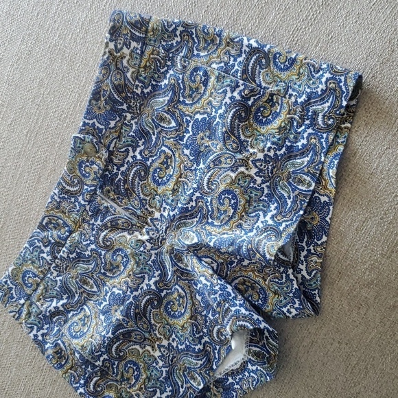 J   Crew Classic city fit Paisley patterns size 0 - Picture 3 of 7